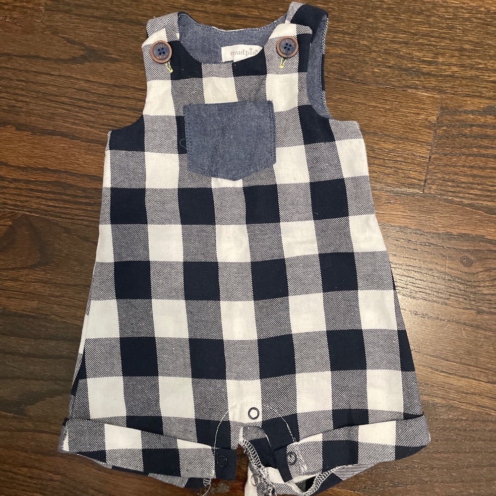 Mud Pie Gingham Romper 0-3